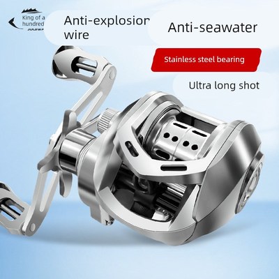 巨鳍王水滴轮全金属远投防炸线桥筏钓轮超轻打黑微物路亚鱼轮渔轮