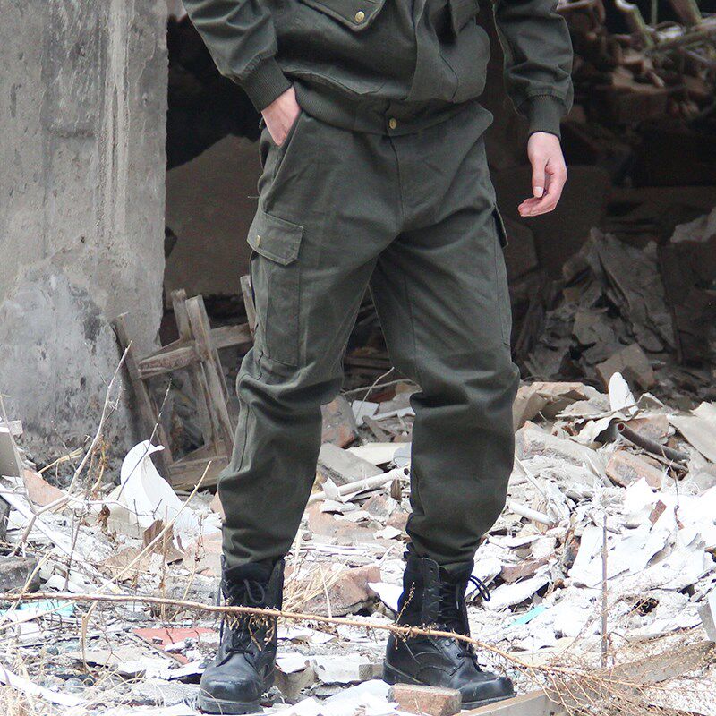 工作服男套装加厚焊工电焊防烫工地建筑工装男士迷彩劳动劳保