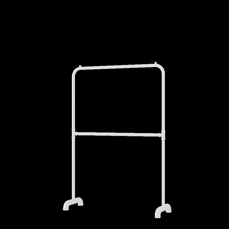 简易衣架落地式服装店双层升降衣帽架卧室白色阳台晾晒挂衣架杆子