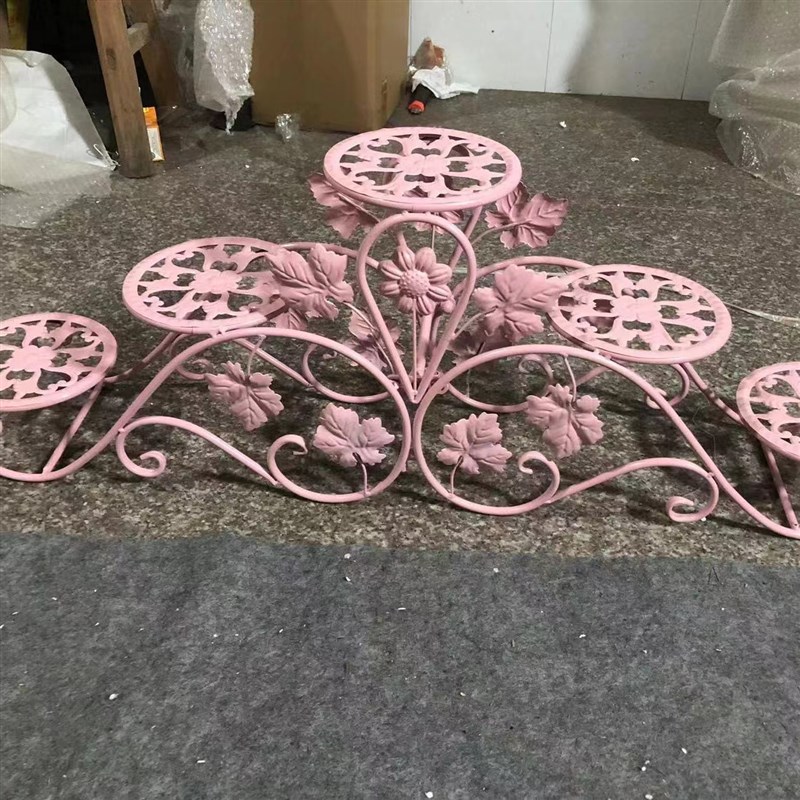 【铁艺花架】欧式花架子客厅窗台花架阳台阶梯式整装客厅花盆