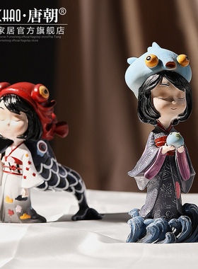 日式可爱少女心女孩摆件餐厅卧室公主儿童房间桌面软装饰品摆设