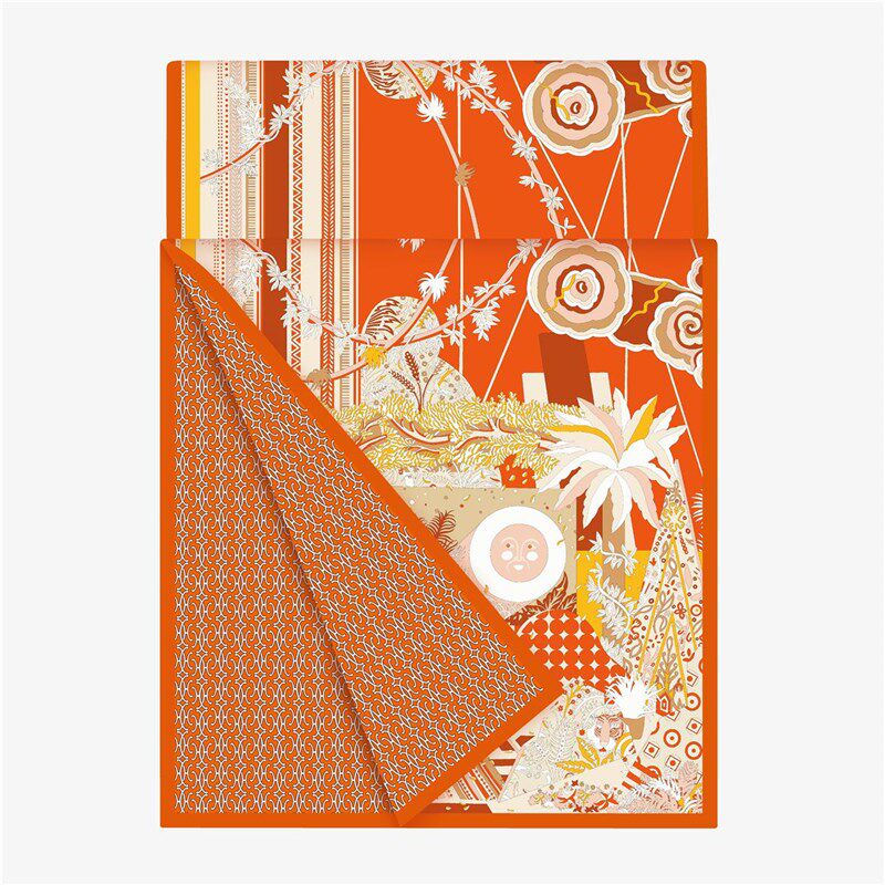 【仲夏夜之梦】双面异色长款薄款丝绸缎面丝巾女披肩大围巾长方形