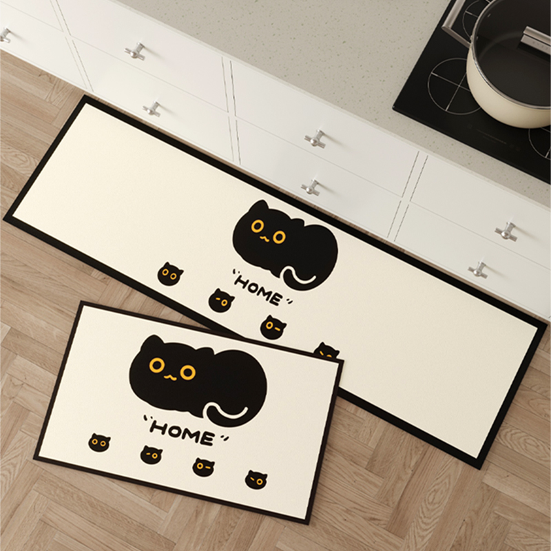 新款厨房专用地垫家用防滑防油门口长条耐脏脚垫防水可擦免洗地毯