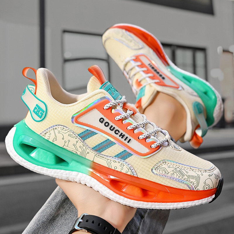 透气网面运动鞋男款夏季薄款踩屎感男鞋青少年超轻学生减震跑步鞋