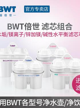 bwt滤芯去水垢镁离子锌x加镁碱性水平衡倍世过滤净水壶滤芯