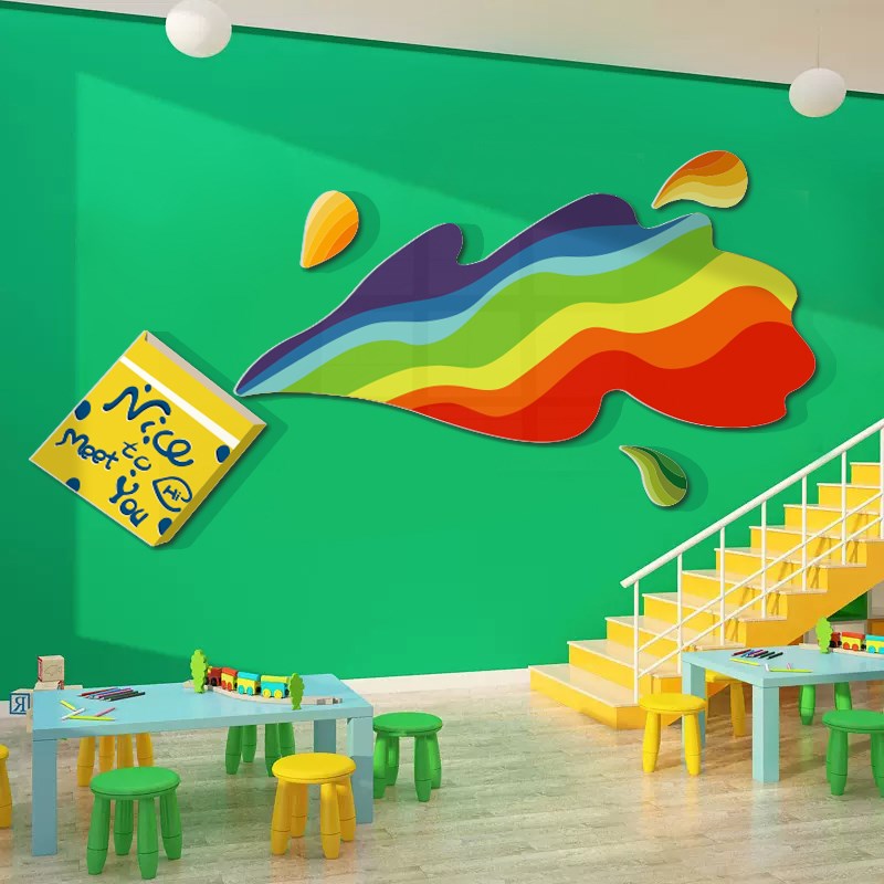 美术教室墙面装饰画室工展布置培训机构文化墙幼儿园环创成品背景