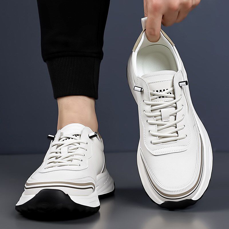 2025新款运动休闲鞋男款夏季透气内增高板鞋男士跑步旅游鞋子男鞋