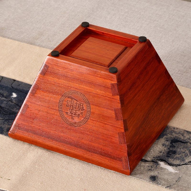 红木工艺品升斗花梨木家用米斗带盖工艺品摆件招财进宝开业礼品