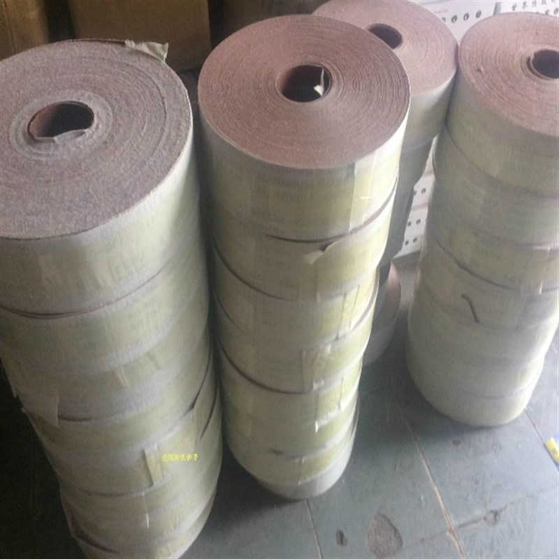 4寸植绒砂布卷 粘扣绒布 手撕砂布卷 软布卷砂布带魔术贴粘扣砂布