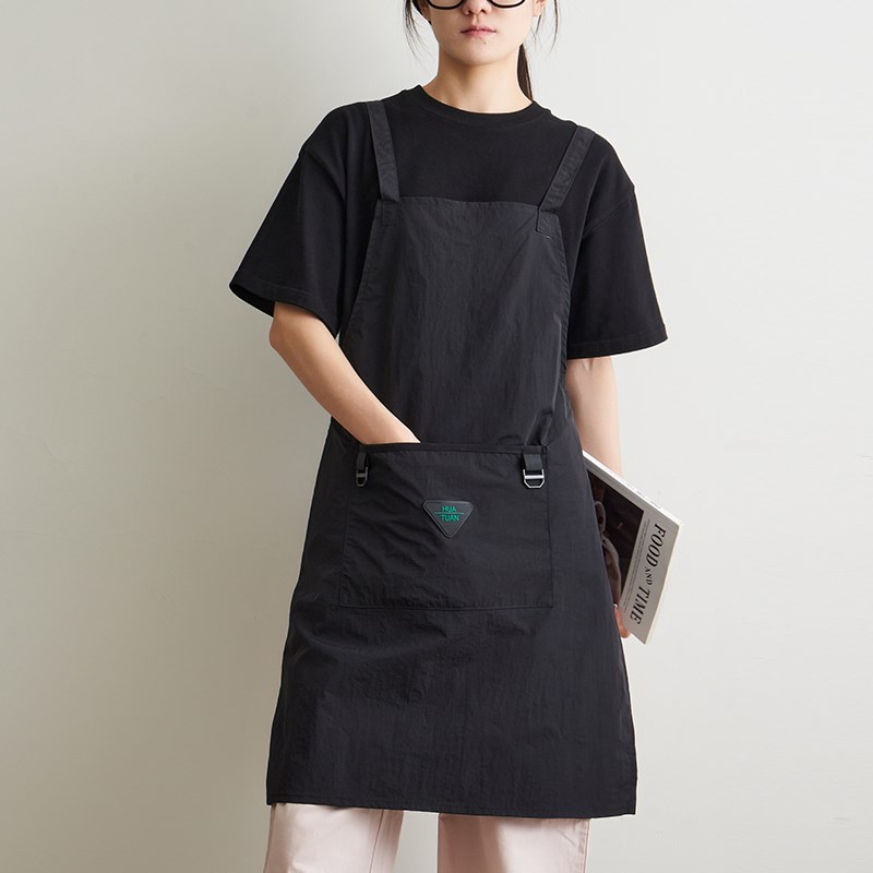 时尚夏季薄款防泼水画画餐饮理发师咖啡H宠物店定制印字工作服围