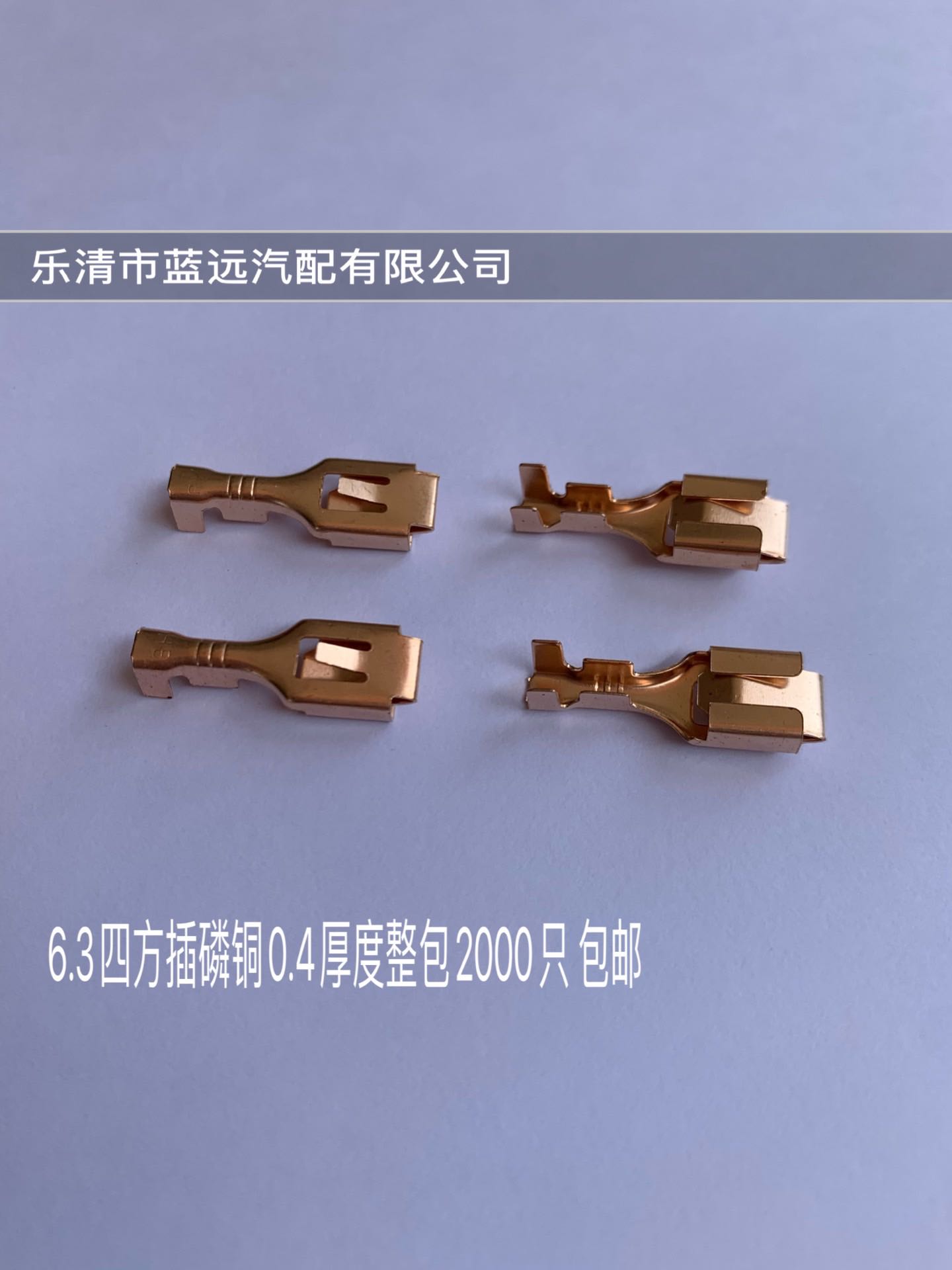 接线端子接插件6.3四方插q簧插片磷铜厚度0.4 整包2000包邮621-6.