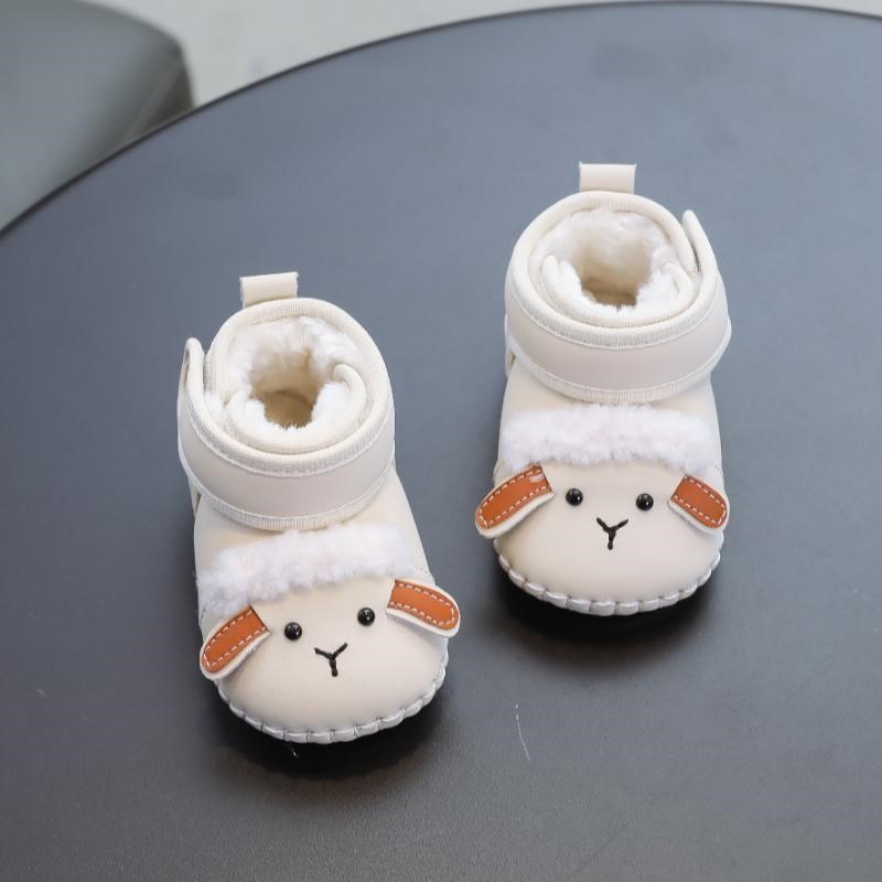 冬季婴儿棉鞋软底6一12个月女宝宝学步鞋防滑婴幼儿鞋子加绒加厚9