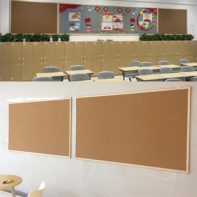 松木木框软木照片墙报图钉毛毡墙贴幼儿园留言板展示墙公告栏软板