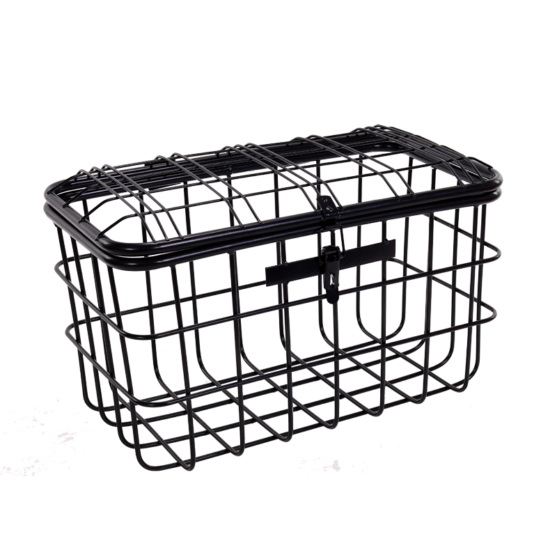 实心电动车筐加大后用自行车娄三轮代步加粗菜篮前置框防雨书包筐