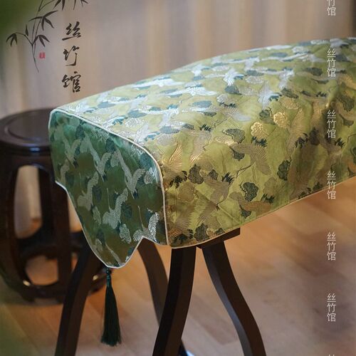 【丝竹馆】d舞影轻纱 鹤舞 蝶舞 织锦麂皮绒内衬防尘盖布 古筝罩