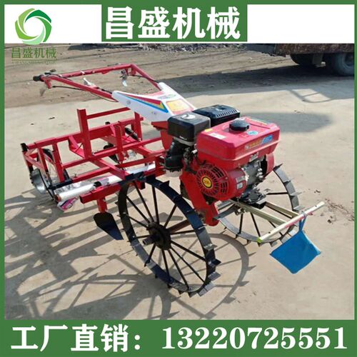 汽油铺膜机e自走式小型手扶牵引式地覆膜机新式农用汽油机地膜机