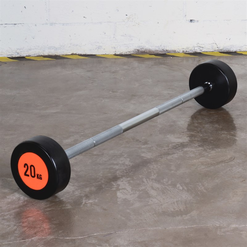 商用曲柄固定杠铃二头肌训练直杠铃杆包胶杠铃杠片曲臂训练杠铃片