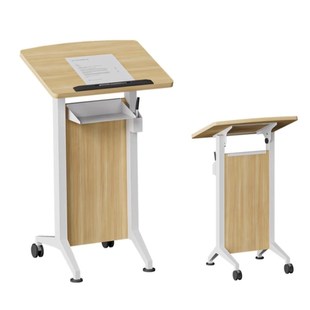 学校简约演讲台可移动讲台桌发言台教师培训讲桌站立式升降办公桌