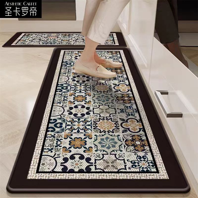 仿亚麻厨房专用地垫吸水防滑长条地毯吸油耐脏踩脚垫入户进门门垫,居家布艺,厨房地垫,淘宝优惠券,粉丝福利购,淘宝优惠卷