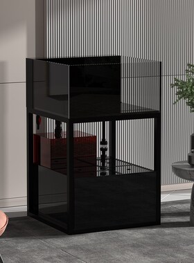 鱼之家2024新款鱼缸60方缸工业风下过滤客厅家用超白生态80底滤