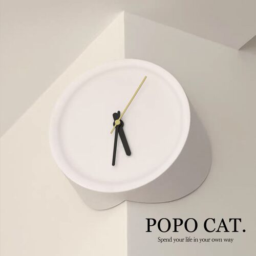 客厅钟表挂墙拐角挂钟简约现代墙角装饰遮丑L静音阳角转角时钟ins