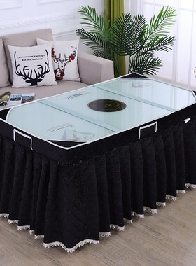 双面绒加棉厚款烤火罩电炉罩套茶几取暖桌罩长方形烤火炉罩烤火被