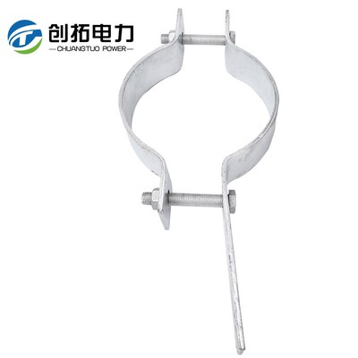 adss光缆抱箍水泥杆用夹具单长尾抱箍耐K张悬垂线杆热镀锌加长抱
