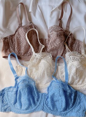 大码内衣女欧美DEFGH杯夏季超薄薄款胸罩钢圈文胸大胸显小显胸小