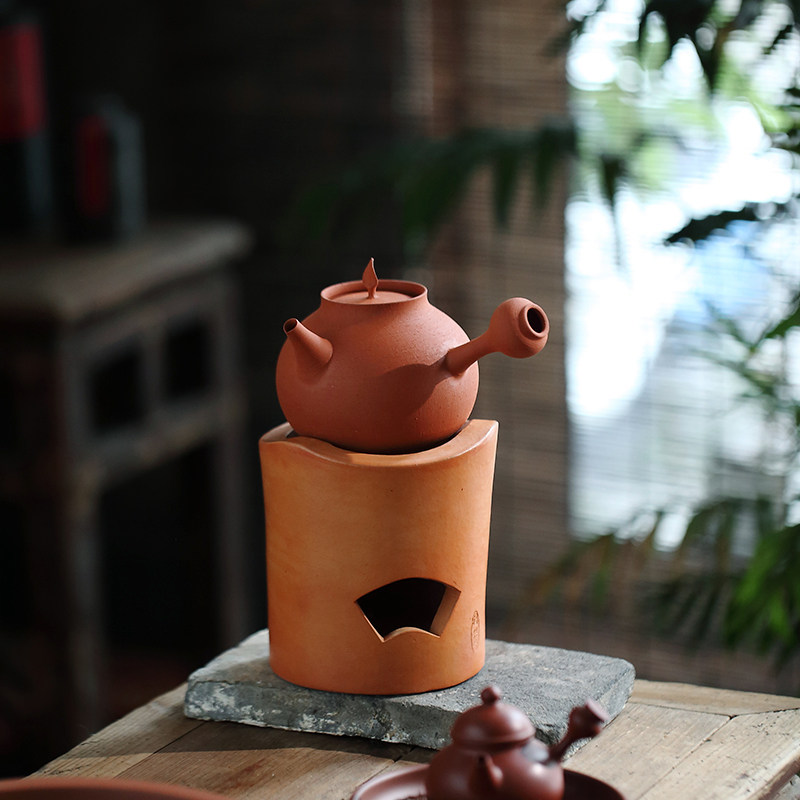 炭火煮茶a潮州功夫茶具红泥小火炉煮茶器副榜炉碳炉子炭炉砂铫壶