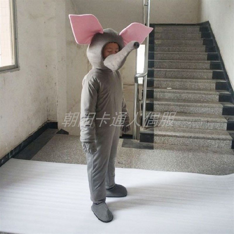 定做露脸装大象j卡通玩偶儿童人偶服装露脸动物舞台表演装巡游玩