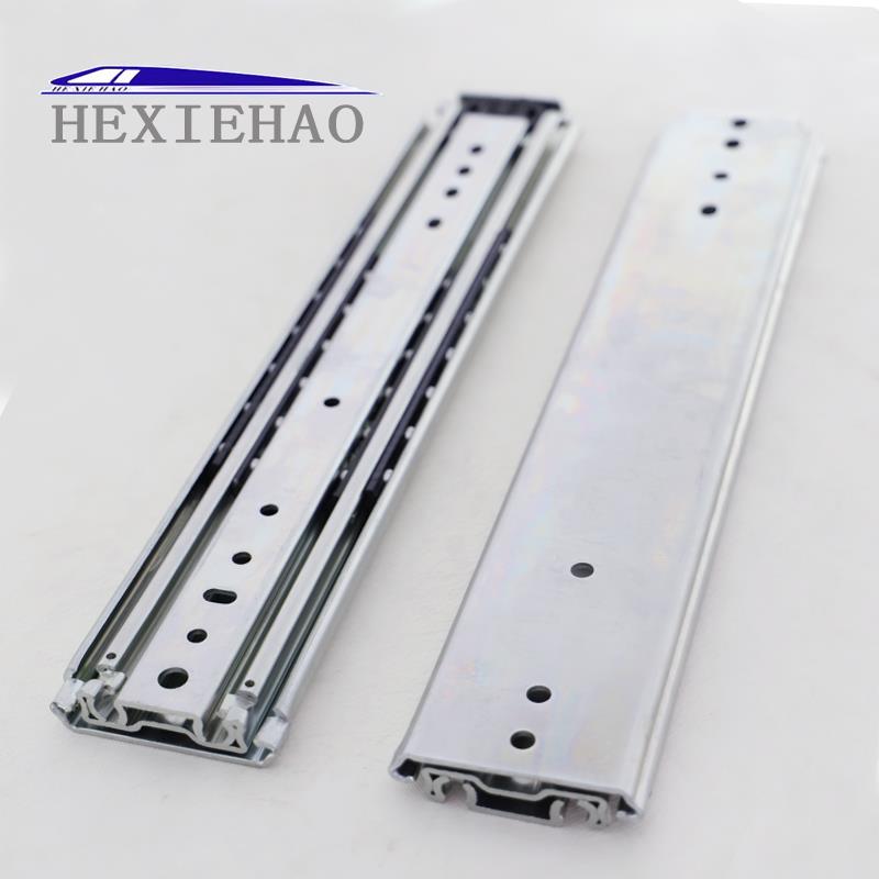 工业载重导轨重型抽屉滑轨货柜ATM机高柜三节轨轨道 高承重440斤