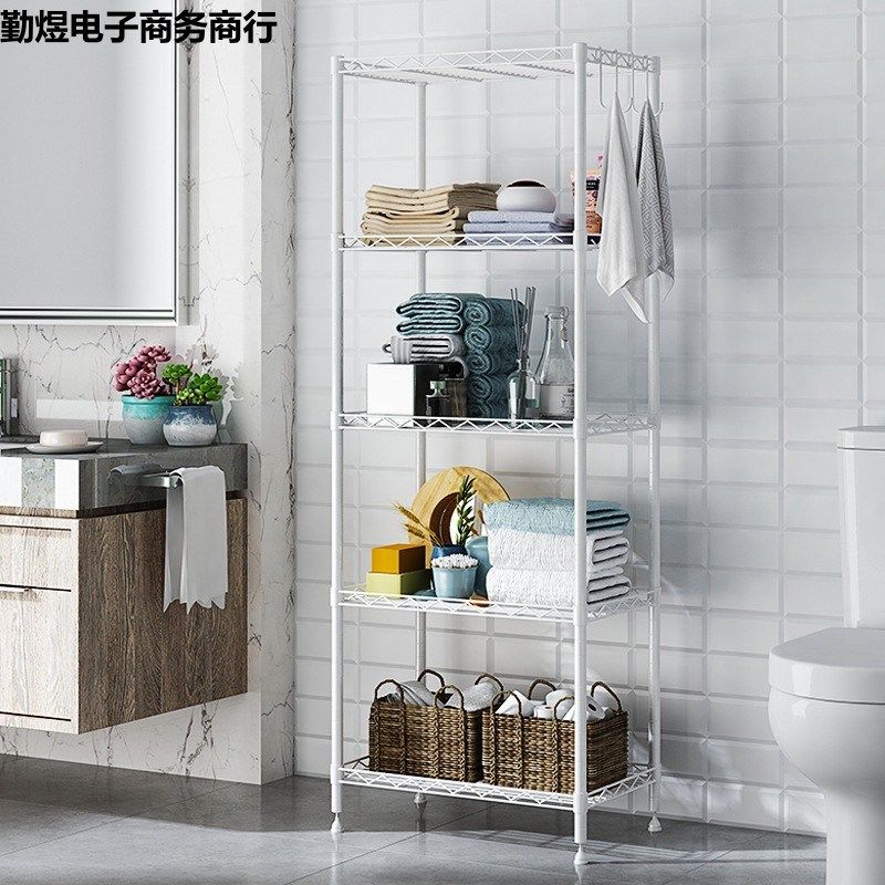 厨房置物架落地多层家用杂物架微波炉收纳整理架简易金属储物架子