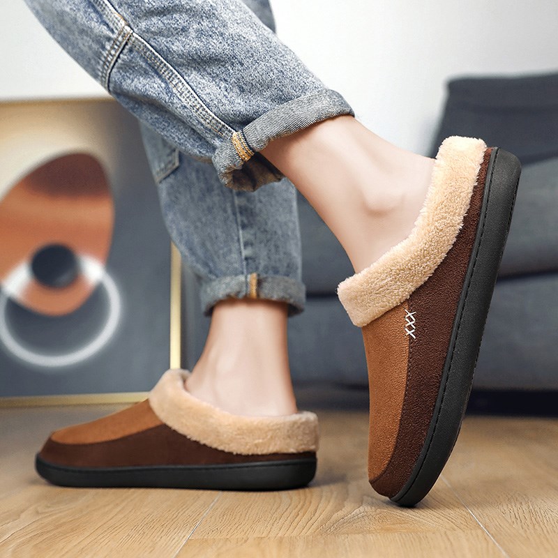 棉拖男士冬季特大码50保暖47居家用46毛绒拖鞋外穿软底防滑棉鞋49