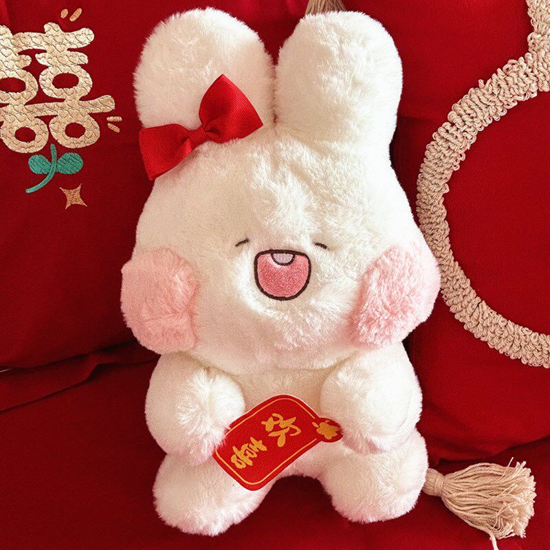 压床娃娃一对兔年结婚陪嫁新婚公仔新人礼物婚庆用品婚房喜娃