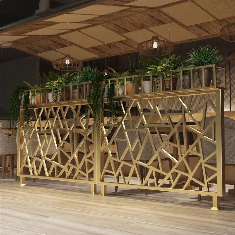 铁艺隔断护栏餐饮卡座装饰工业z风隔断围栏矮墙酒吧商场栅栏屏风