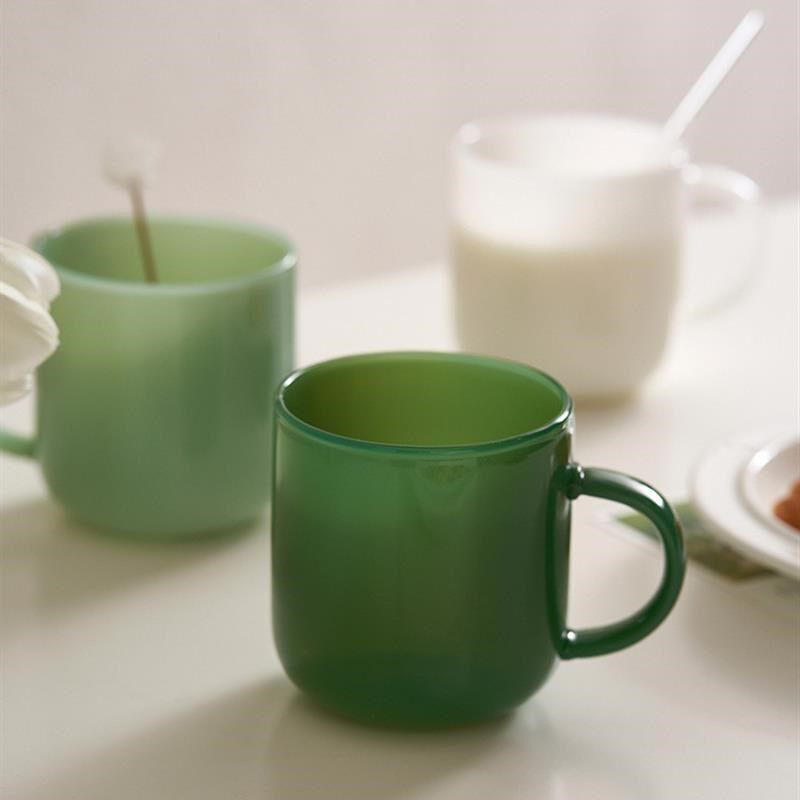 玻璃杯耐热防爆耐高温家用办公室热水杯高颜值高硼硅咖啡杯女