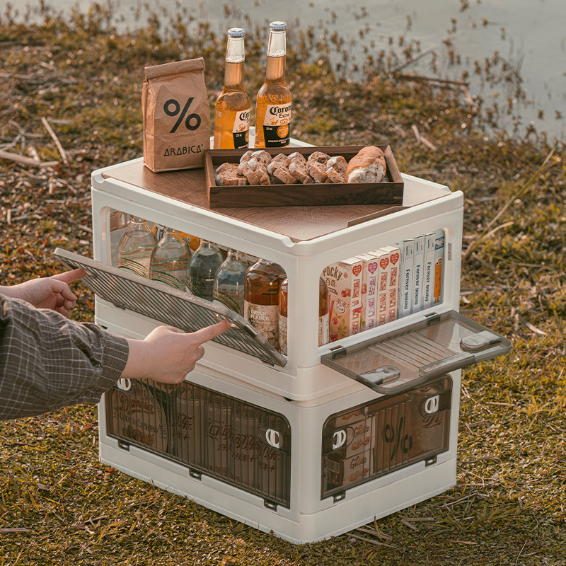 车载后备箱户外露营折叠箱野营收纳箱野餐整理箱露营箱子汽车储物