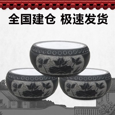 柱墩石天然青石柱墩墩子底座柱脚石圆墩木柱底座柱顶石空心包柱石