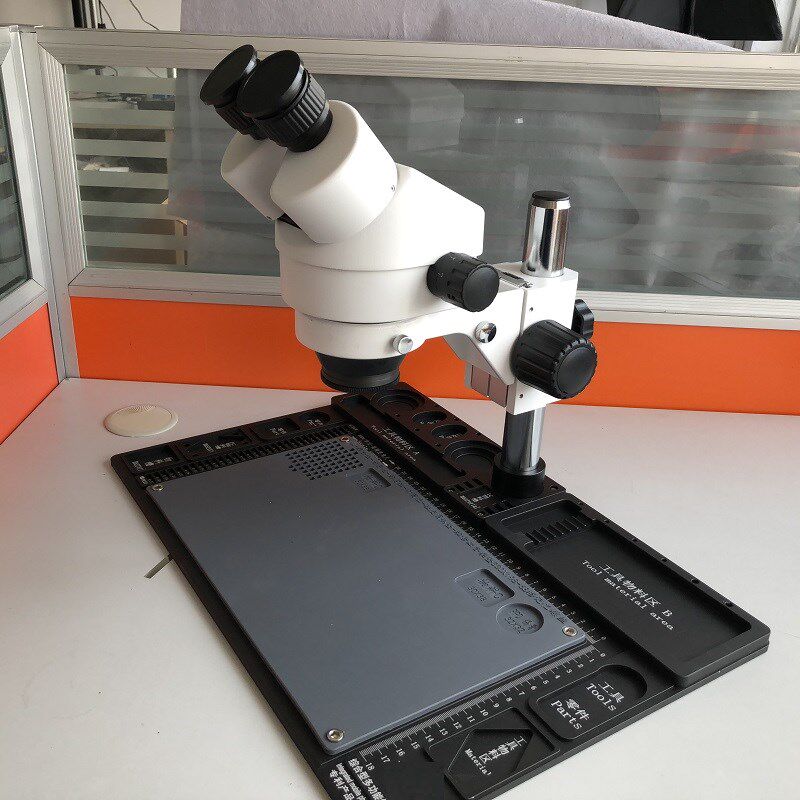 多功能维修台手机维修显微镜7-45倍双目连续变倍显微镜