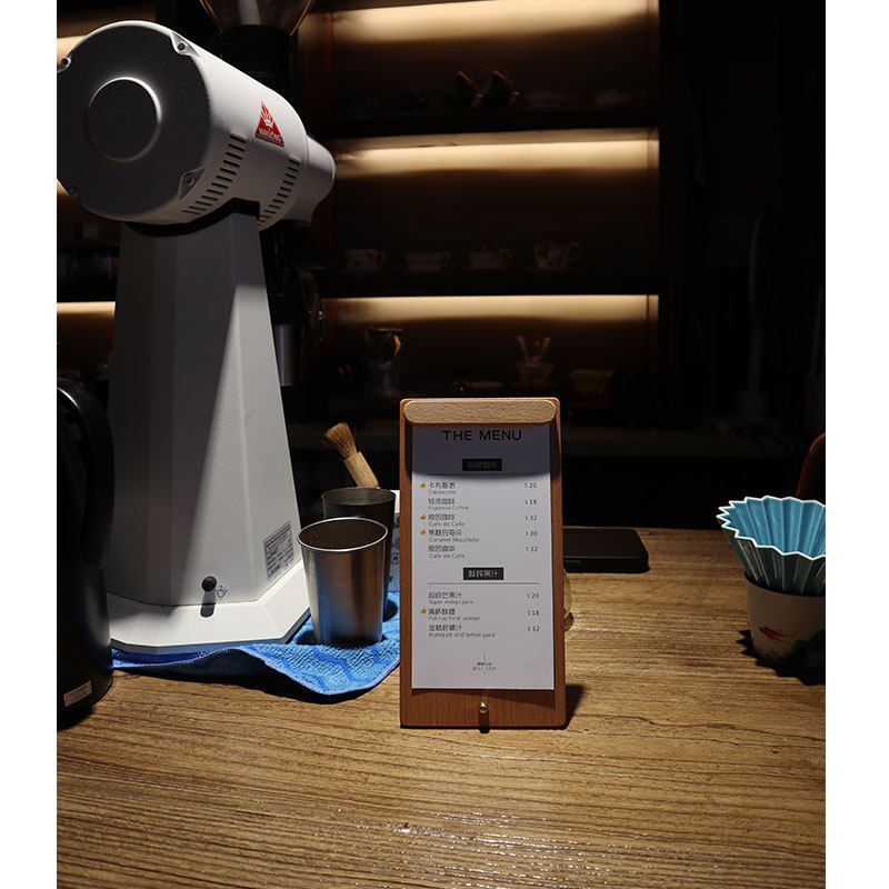 实木展示牌西餐厅咖啡菜单夹台签桌E面立牌点餐牌标价牌展示架支
