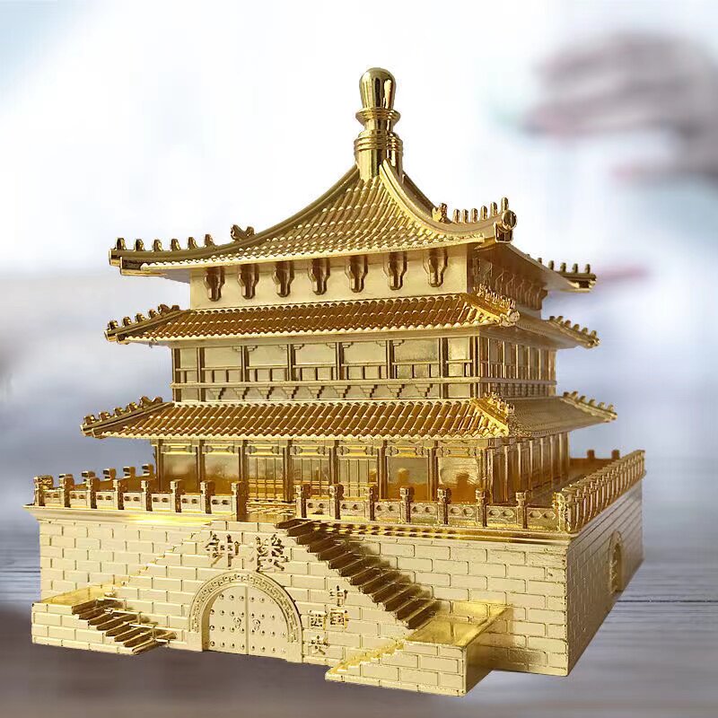 西安钟楼模型纪念品 旅游中国风特色文创礼品古代建筑摆件送朋友