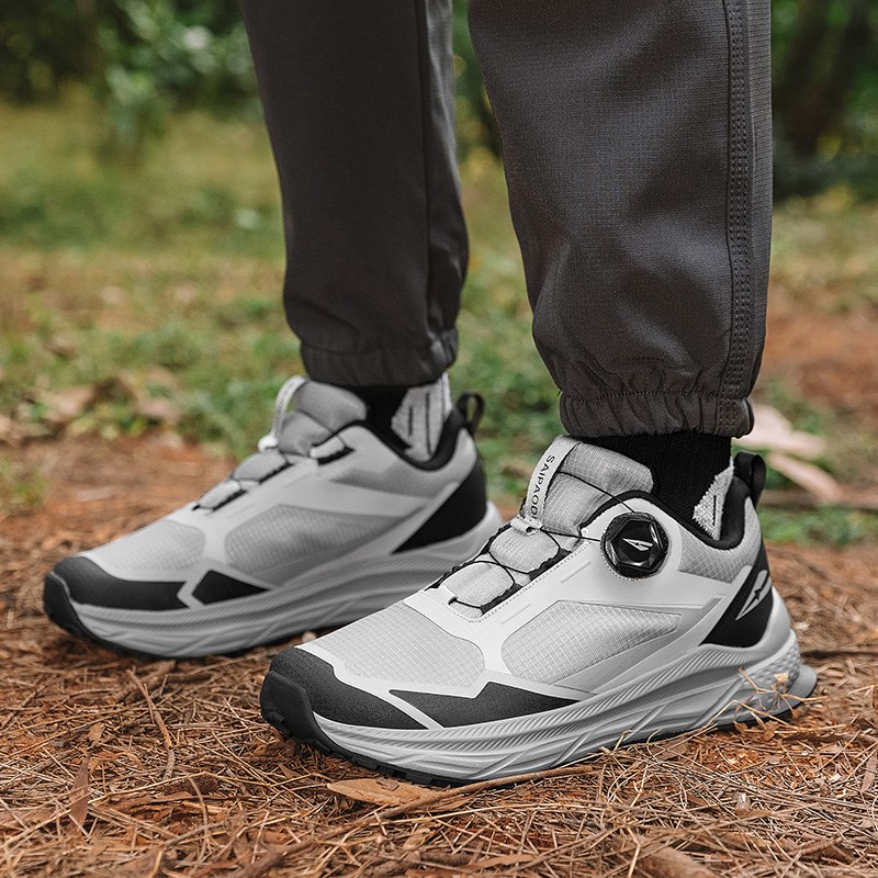 秋冬4E宽楦男鞋加肥脚胖宽头户外运动鞋脚背高中年胖人休闲登山鞋