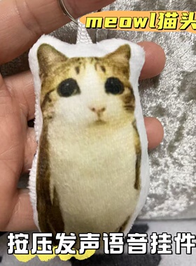 meowl猫头鹰语音挂件小曲发声毛绒玩偶玩具钥匙扣公仔创意包挂饰