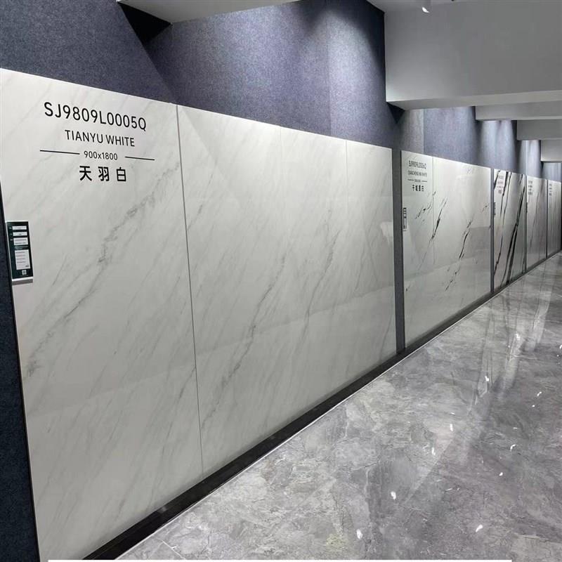 悬瓷砖地板1g8广东空0厂岩别墅装电视背景墙工程客厅00板9大0