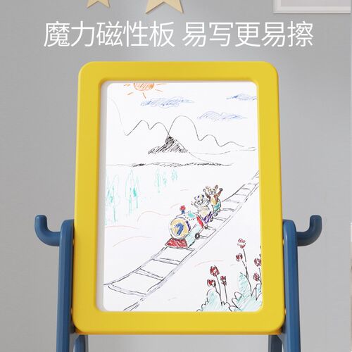 儿童画画板家用磁性小黑板婴儿涂鸦支架式写字板宝宝玩具画写板