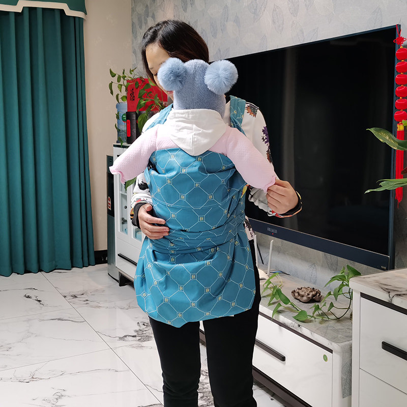老式传统婴儿背带贵州宝宝简易轻便后背式背袋P四川抱娃棉布薄背