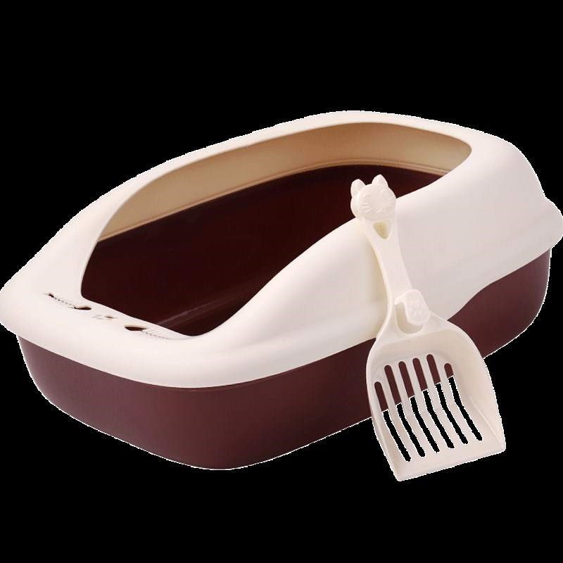 新款。猫砂盆大号猫厕所半封闭猫咪沙盆大码双层猫砂盘特大号除臭