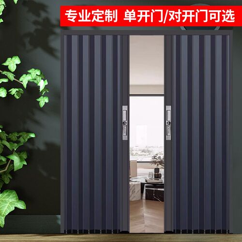 全铝合金折叠门推拉门隐形防火隔A热空调房隔断门厨房卫生间卧室