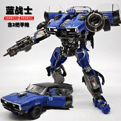 变形模型金刚 百微lTW1033战损旧化放大反弹球蓝战士 跑车玩具礼
