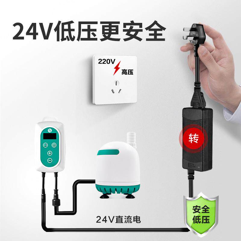 循环泵鱼缸水泵潜水泵小型迷你超静音抽水泵变频过滤底吸泵